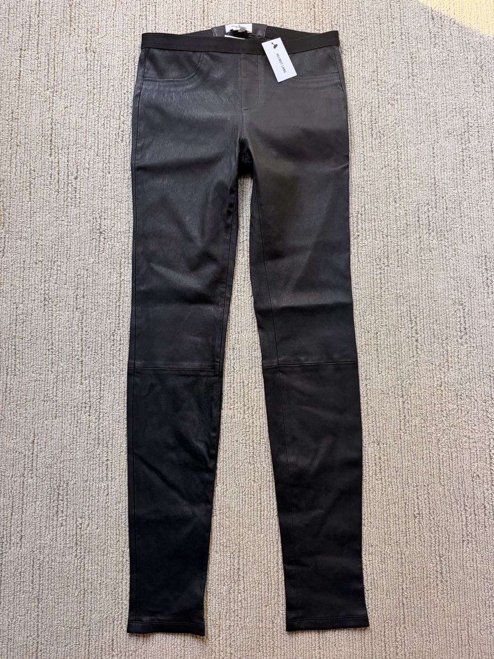 HELMUT LANG Best-Selling Stretch Plonge 2 Lambskin Leather Legging 4 NWT $995!!